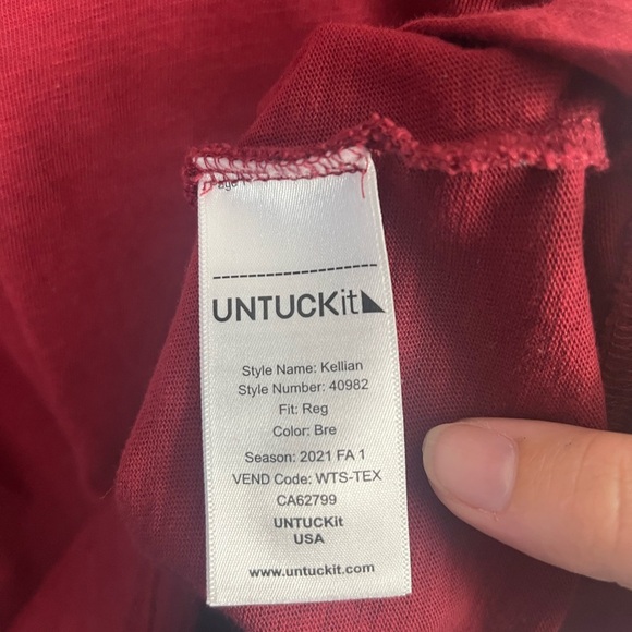 Untuckit men’s long sleeve kellian pocket with button detail size xl - Picture 2 of 5